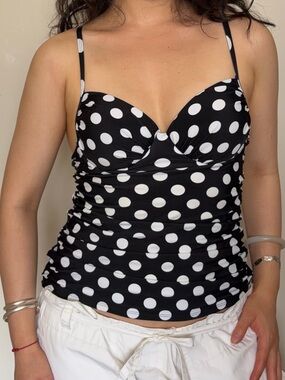 polka dot swim top